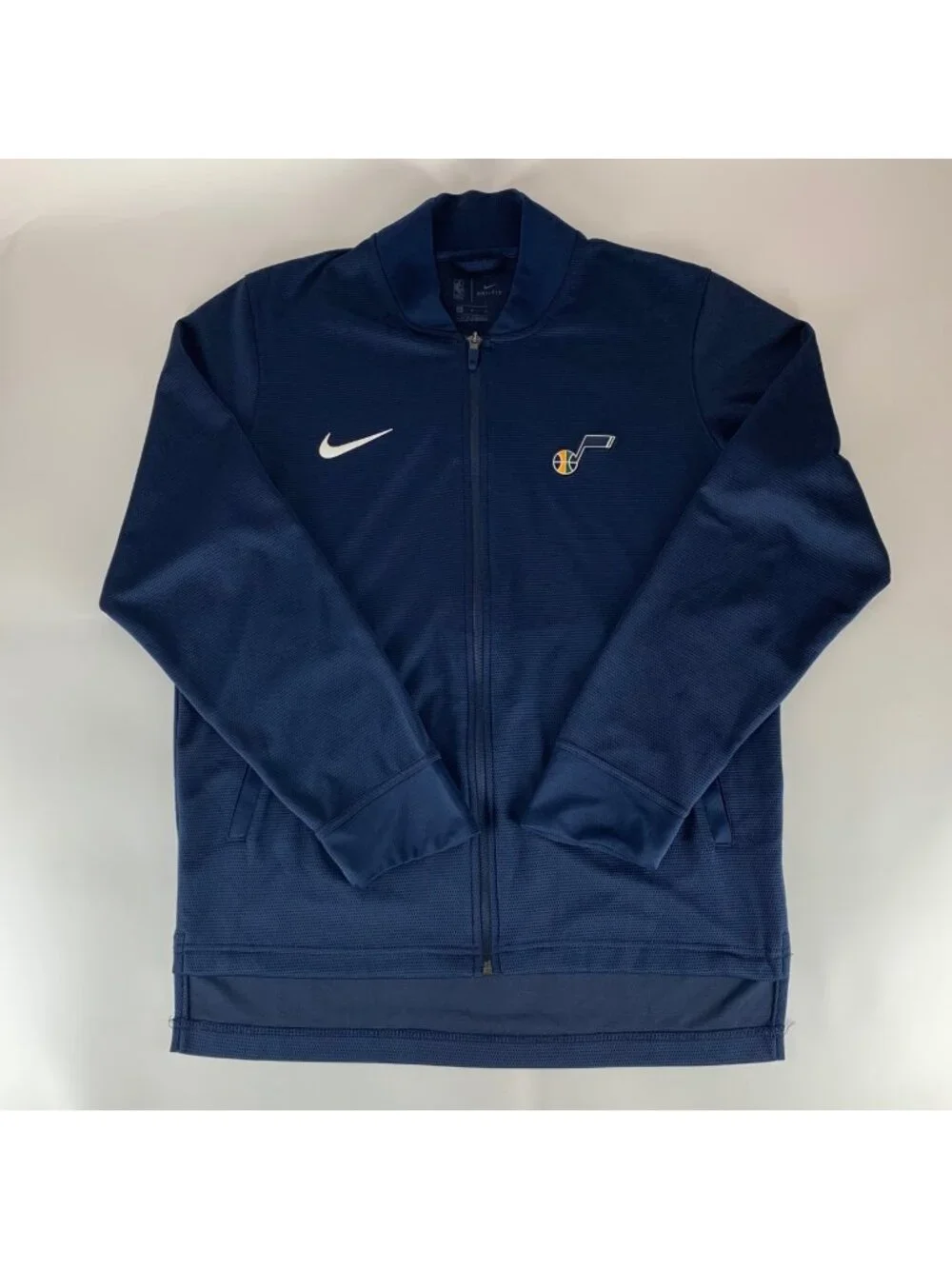 Utah Jazz NBA Purple Nike Dri Fit Full Zip Athletic Jacket Mens Medium